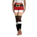 Damen Weihnachts-Yoga-Leggings mit festlichem Print und elastischem Peach-Lift-Effekt - S / Rot Weißer Weihnachtsmann-Stil (XG013-JC0004S)