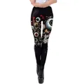 Halloween-leggings met levendige all-over oogbolprints en een slanke sportieve pasvorm - S / Gotisch Horror Duivel Ogen (WKDK1092)
