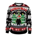 Christmas pullover sweatshirt featuring a cute sloth, snowflakes, and festive holiday prints - S / Sloth Style (CN012-JC0025S)