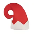 Cappello da elfo di Natale a strisce bianche e rosse con punta ricurva e bordo a zig-zag - Taglia S (53-55) / Stile Rosso con Bordo a Zigzag Bianco (B496-1008)