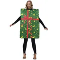 Lustiges grünes Weihnachtsgeschenk-Kostüm mit Rentier-Muster für Erwachsene Cosplay - Größe 2X Groß / Grün Goldener Rentierdruck-Erwachsene (PD-1071)
