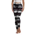 Women Christmas leggings with reindeer and snowflake print for sports or yoga - S / Reindeer Snowflake Pattern(XG013-JC0022S)
