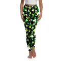 Damen St. Patrick's Day Yoga-Leggings mit festlichen grünen Kleeblatt-Digitaldrucken - S / Kleeblatt-Druck Stil (JC0028A)