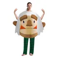 Costume de monstre des neiges pour adulte avec haut blanc en peluche et pantalon à carreaux - M / Yéti