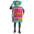 Costume de sachet de bonbons coloré pour adulte pour Halloween avec imprimés vibrants - M / Sac à Bonbons