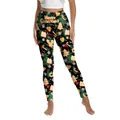 Leggings de Noël taille haute pour femme avec imprimé bonhomme de neige et pain d'épice - S / Sapin de Noël Renne (XG013-1073)