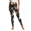 Women's Christmas leggings with snowman and Santa print for holiday fitness and yoga wear - S / Snowman Black Style (XG013-1075)