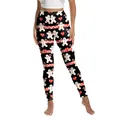 Leggings de Noël pour femmes avec motifs de bonshommes en pain d'épices et cœurs - S / Rayures de Pain d'Épices (XG013-1072)