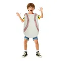 Funny kids white baseball costume vest with red stitching for parties and cosplay events - Kids Style (TD-1140)