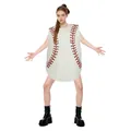 Baseball style white sleeveless cosplay vest with red stitching pattern for parties - Adult Style (PD-1140)