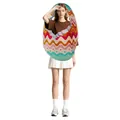 Easter egg shell costume for parties featuring colorful wavy patterns and polka dots - Adult Wave Pattern Style (PD-1137) / Adult