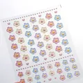 3D-Nagelaufkleber mit matten Frangipani-Blüten und Herzformen im Modell C72 - M-972 Relief-Stil
