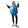 Funny blue egg costume with white polka dots for parties and holiday celebrations - Adult Blue Polka Dot Style (PD-1138) / Adult