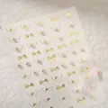 Pegatinas para uñas con lazo y fresa de papel dorado sobre soporte translúcido - M-998 Plano Bronceado Efecto Gelatina