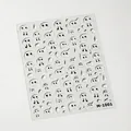 5D embossed white cartoon pet nail stickers with cute bubble patterns and M-1001 ID - M-1001 Jelly