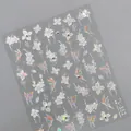 Laser holographic butterfly and flower nail art sticker TL-352 with clear jelly finish - TL-352 Transparent Glass Shards Jelly Glue Pearl