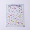 3D water drop jelly nail stickers with colorful lines and cute cartoon dog motifs - Abstract Geometric Curves (KX337)