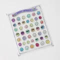 3D jelly nail stickers with colorful smiley faces and sun patterns, model KK339 - KX-339-Jelly Glue (KX-339)