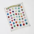 Colorful 3D smile face jelly nail stickers set with cute embossed cartoon designs KX342 - KX-342-Jelly Glue (KX-342)