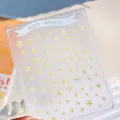 Gänseblümchen Nagelaufkleber KX477 mit weißen Blütenmotiven auf Klebefolie - kx-477-Flach