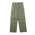 Lockere Herren-Cargohose in Militärgrün mit mehreren Taschen und Knie-Patch-Design - S / Grün