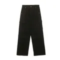 Herren Loose-Fit Cargo-Jeans in Schwarz mit großen Taschen und Nieten-Details - S / Schwarz