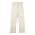 Jean en denim à coupe droite et ajustée, coloris beige crème, avec cinq poches - 3XL / Blanc Cassé