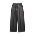 Men's loose straight-leg dark grey drawstring sweatpants with Tuesday logo patch - 3XL / Dark Gray