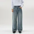 Herren Vintage Jeans in Hellblau mit weitem Bein und klassischer gewaschener Optik - 3XL / Vintage-Blau
