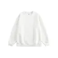 Oversized white 405g heavyweight cotton crewneck sweatshirt with ribbed trim - 3XL / White