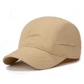 Wasserfeste 5-Panel-Baseballkappe in Khaki, schnelltrocknende Sportmütze für Outdoor - Einheitsgröße Verstellbar / Khaki