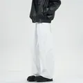 Weiße Herren-Jeans im Retro-Look mit weitem Bein, Waschung und lockerer Passform - 3XL / Weiß
