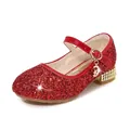 Zapatos Mary Jane rojos con lentejuelas brillantes para niñas y colgante de luna - EU 23 / Rojo