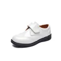 Klassische weiße Lacklederschuhe für Jungen im Brogue-Stil mit Klettverschluss für Kinder - EU 26 / Weiß