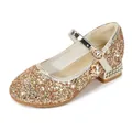Zapatos de princesa dorados con purpurina para niña con colgante de luna y estrella - EU 23 / Dorado