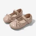 Rosa Mary Jane Ballerinas für Mädchen mit Steppmuster und dekorativer Schleife vorne - EU 22 / Rosa
