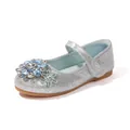 Chaussures Mary Jane argentées pour fille avec paillettes, strass bleus et flocon - EU 22 / Argenté