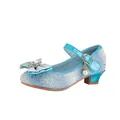 Sparkly gradient blue girls princess shoes with glitter and rhinestone bow detail - EU 25 / Blue