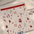 Nagelsticker im China-Stil TS-3978 mit Pflaumenblüten und Palastarchitektur-Motiven - Pflaumenblüte Architektur Stil (TS-3978)