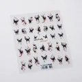 Ink style butterfly nail art stickers in black and red smoke design TS-3968 - TS-3968 Dreamy Butterfly Shadow