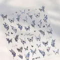 Self-adhesive aurora butterfly nail stickers M-871 with laser blue-purple finish - M-871 (Blue-Purple Aurora Butterfly)
