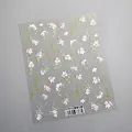 Adesivi per unghie opachi floreali TS-4033 con ciliegi rosa e calligrafia artistica - Stile Fiori e Calligrafia (TS-4033)
