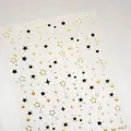 Adesivi per unghie stelle M-967 con design celesti oro e nero per manicure - Motivo a Stella (M-967)