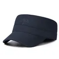 Gorra militar de algodón azul marino con bordado Boston y visera reforzada - Talla Única Ajustable / Azul marino