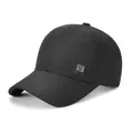 Berretto da baseball nero con toppa a forma di cervo e ricamo Good Luck su tessuto operato - Taglia Unica Regolabile / Nero