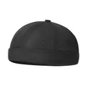 Berretto docker nero estivo in mesh con fori traspiranti per uno stile outdoor moderno - Taglia Unica Regolabile / Nero