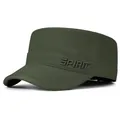 Cappello militare verde oliva con ricamo SPIRIT 3D e tessuto in twill di cotone - Taglia Unica Regolabile / Verde Militare