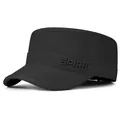 Classico cappello cadet nero in cotone con ricamo spirit e tesa rinforzata - Taglia Unica Regolabile / Nero