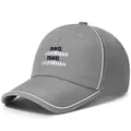 Quick-dry grey baseball cap with Travel Californian embroidery and white piping trim - One Size Adjustable / Light Gray