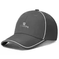 Cappellino sportivo grigio scuro ad asciugatura rapida con logo R bianco e profili - Taglia Unica Regolabile / grigio scuro